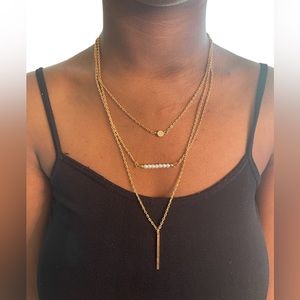Gold Charm Layered Necklace